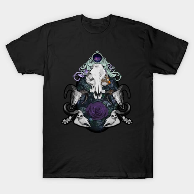 skull pendant T-Shirt by wet_chicken_lip